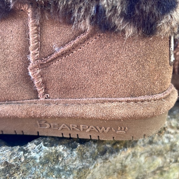 Kids Bearpaw Fleece lined Cheetah Leopard print Boots size 1 - Picture 7 of 8